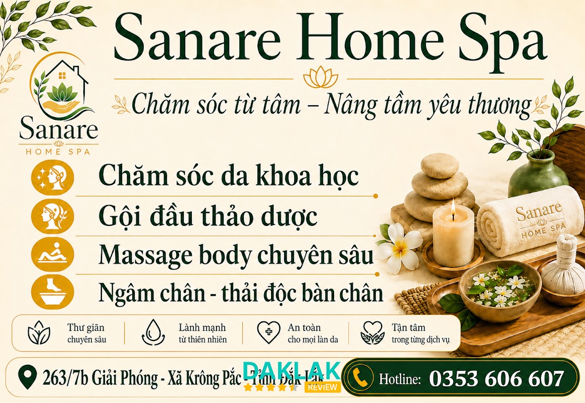 Sanare Home Spa - chăm sóc da Krông Pắc - hình 2