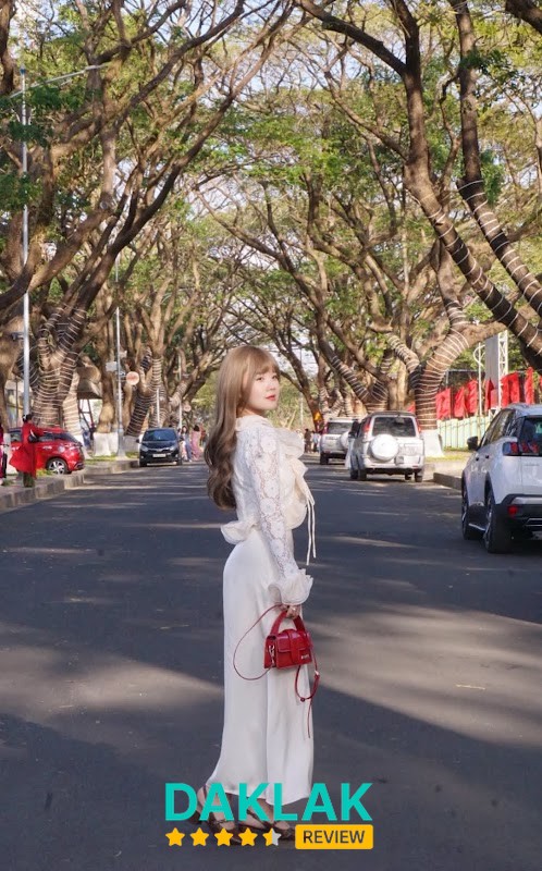 Hàng cây và không gian Phan Đình Giót Buôn Ma Thuột