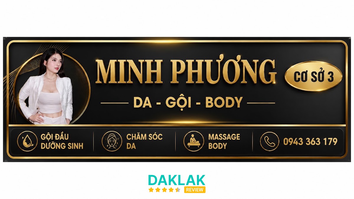 Gội đầu dưỡng sinh - Massage cổ vai gáy - Minh Phương - 208 Amakhe - Buôn Mê Thuột - chăm sóc da và spa Tân Lập