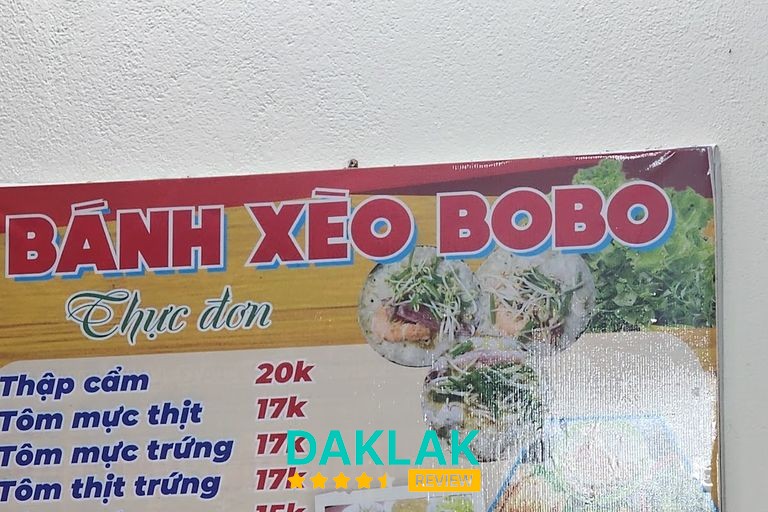 Bánh xèo tại Bo Bo Tuy Hòa