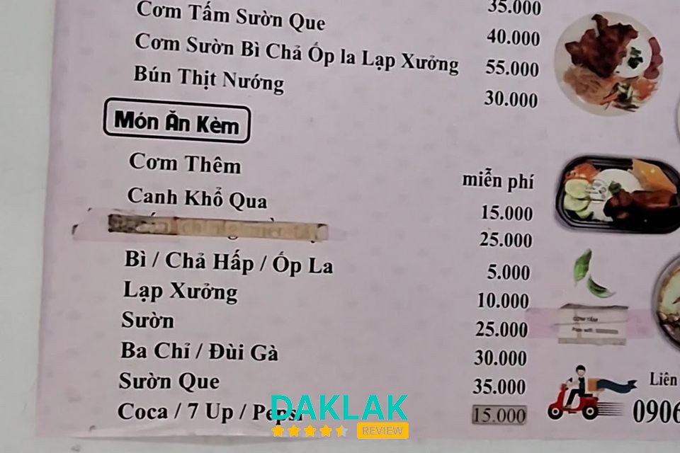 Phần cơm tấm tại CÔ BA SÀI GÒN Tuy Hòa