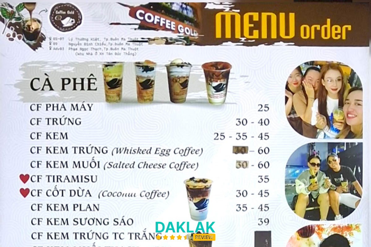 Cà phê kem tại Gold BMT