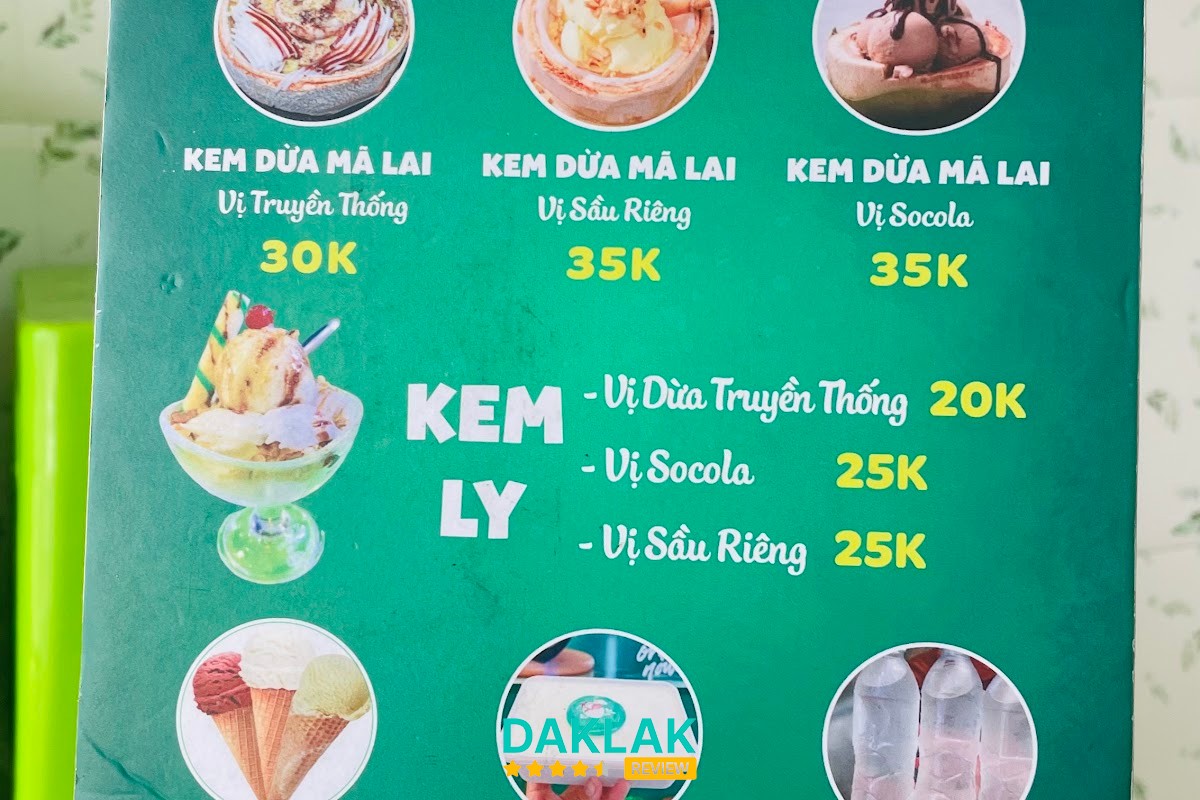 Kem dừa tại Cúc Trần Buôn Ma Thuột