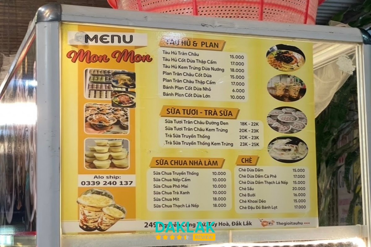 Các món chè tại Tiệm MON