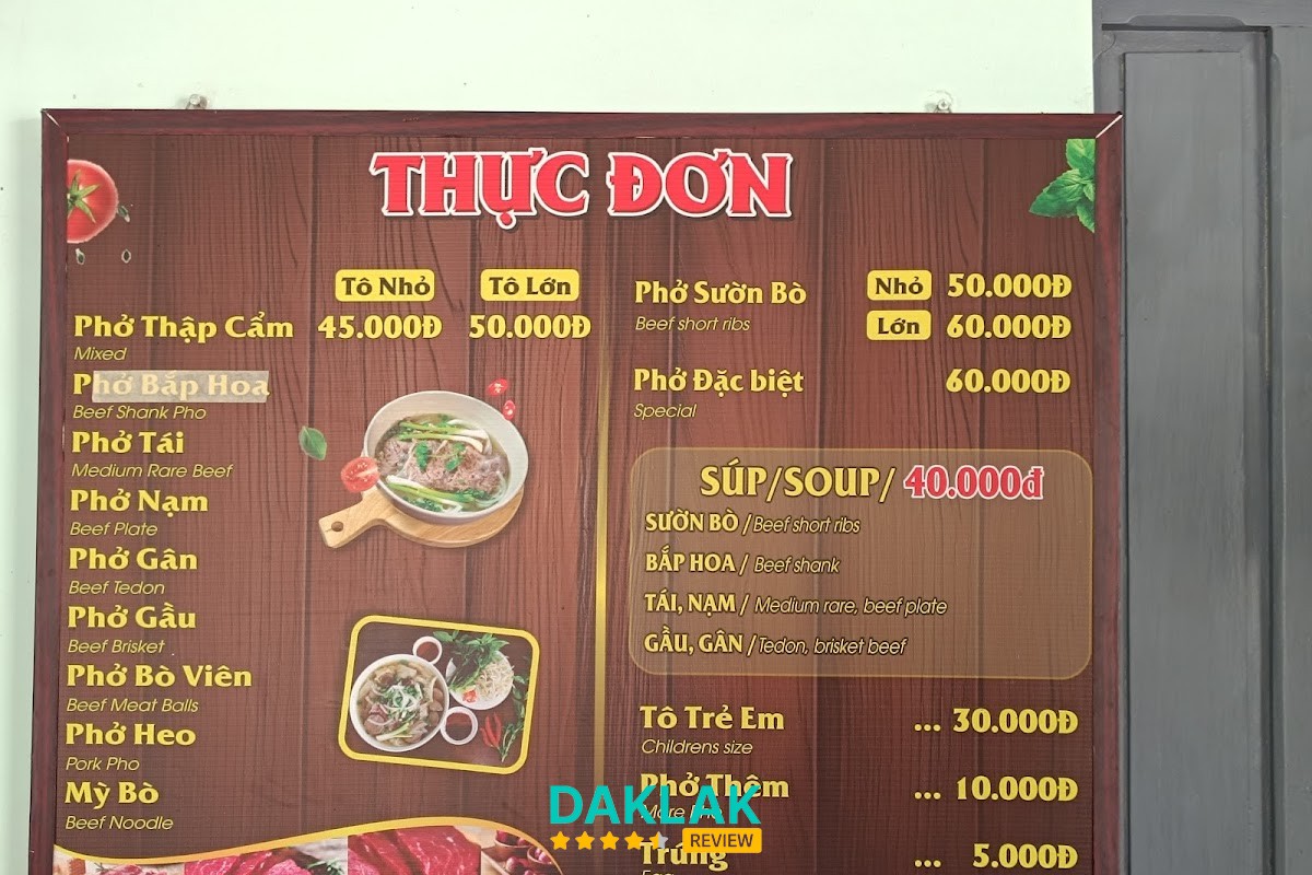 Món phở tại Phở Đại Nam