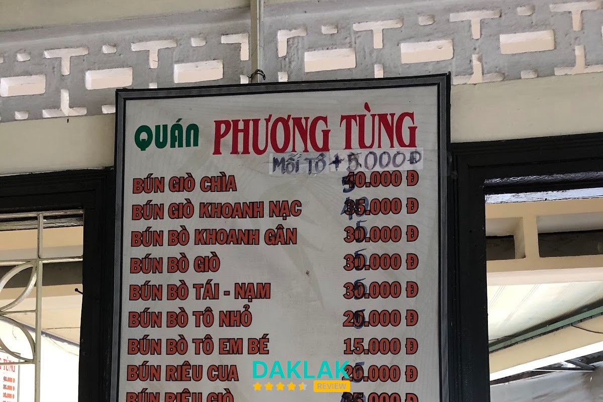 Tô bún bò Huế tại Phương Tùng