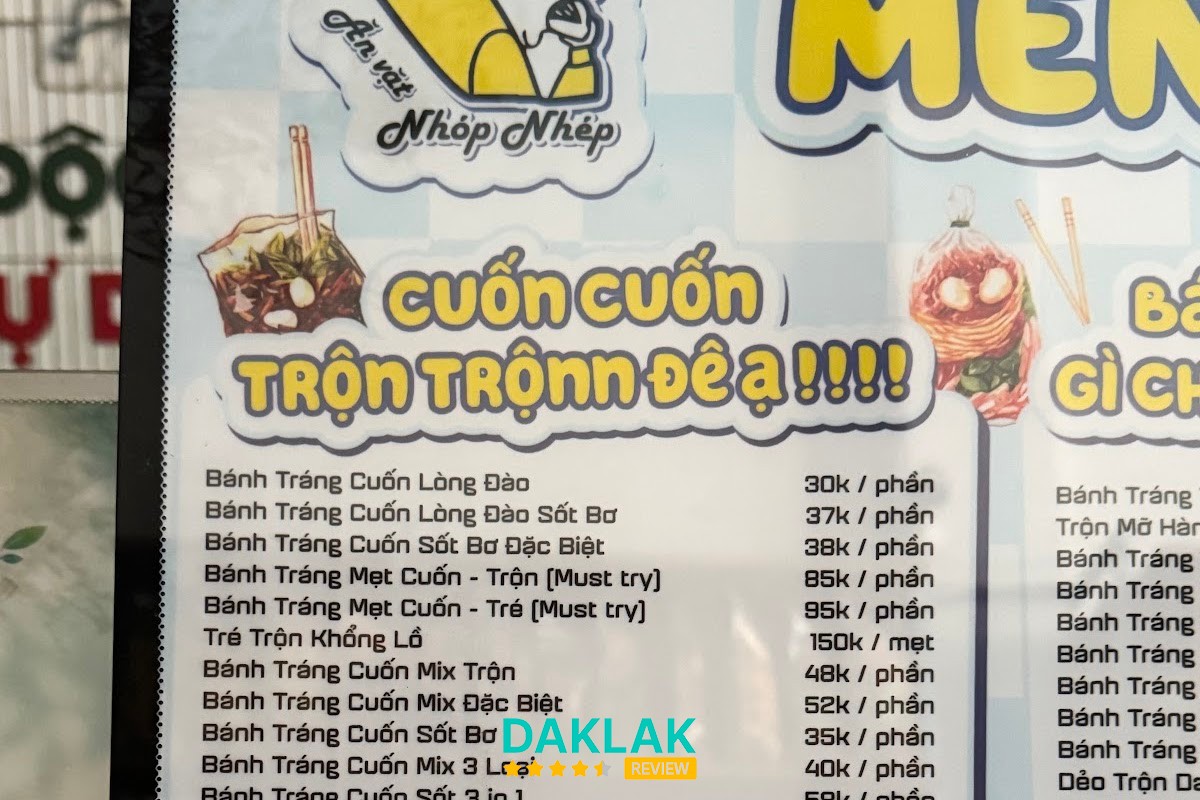 Bánh tráng tại Ăn Vặt Nhóp Nhép