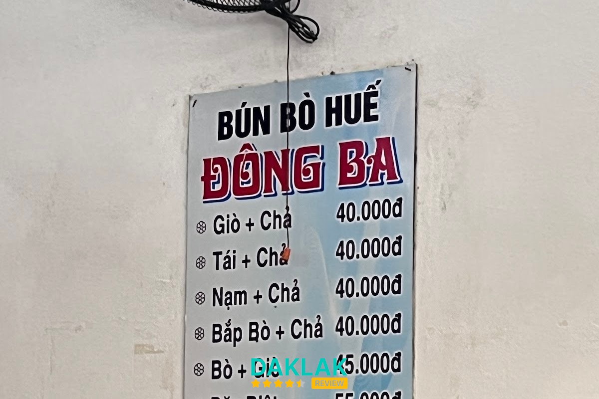 Tô bún bò tại Bún Bò Huế Đông Ba Tuy Hòa