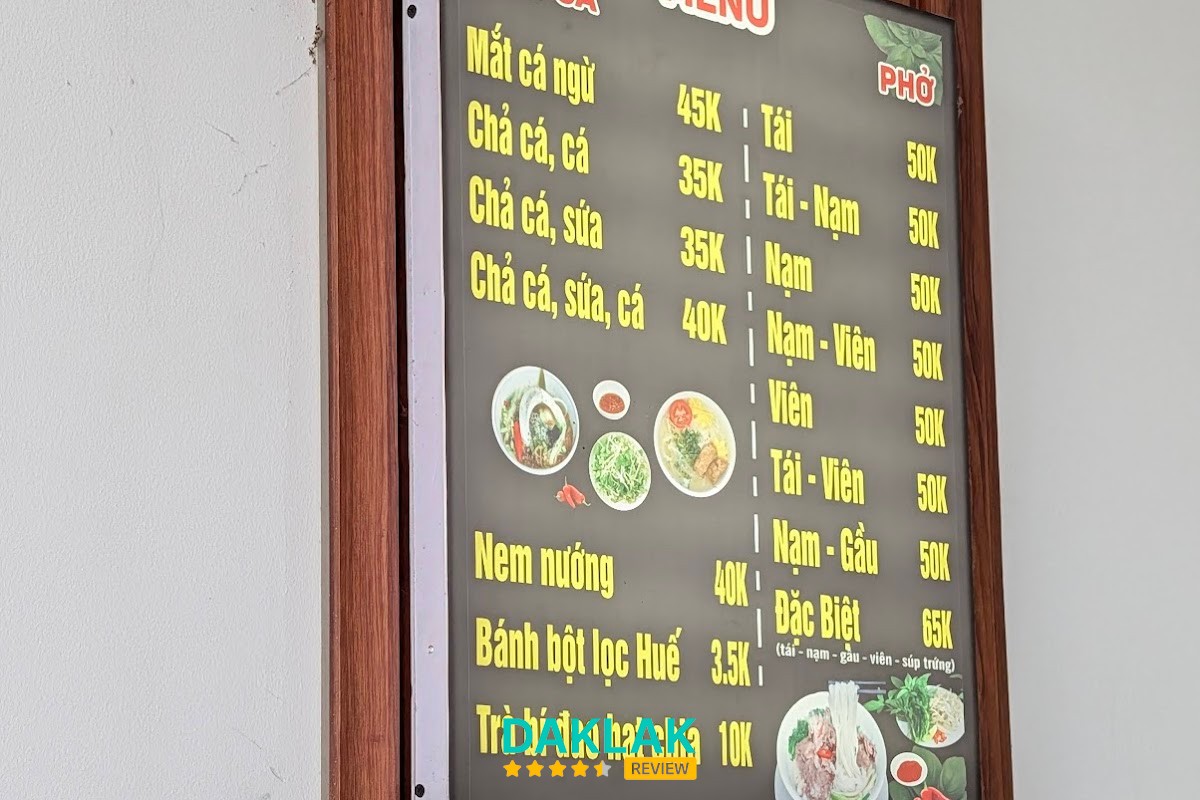 Món ăn tại Phở Hằng Tuy Hòa