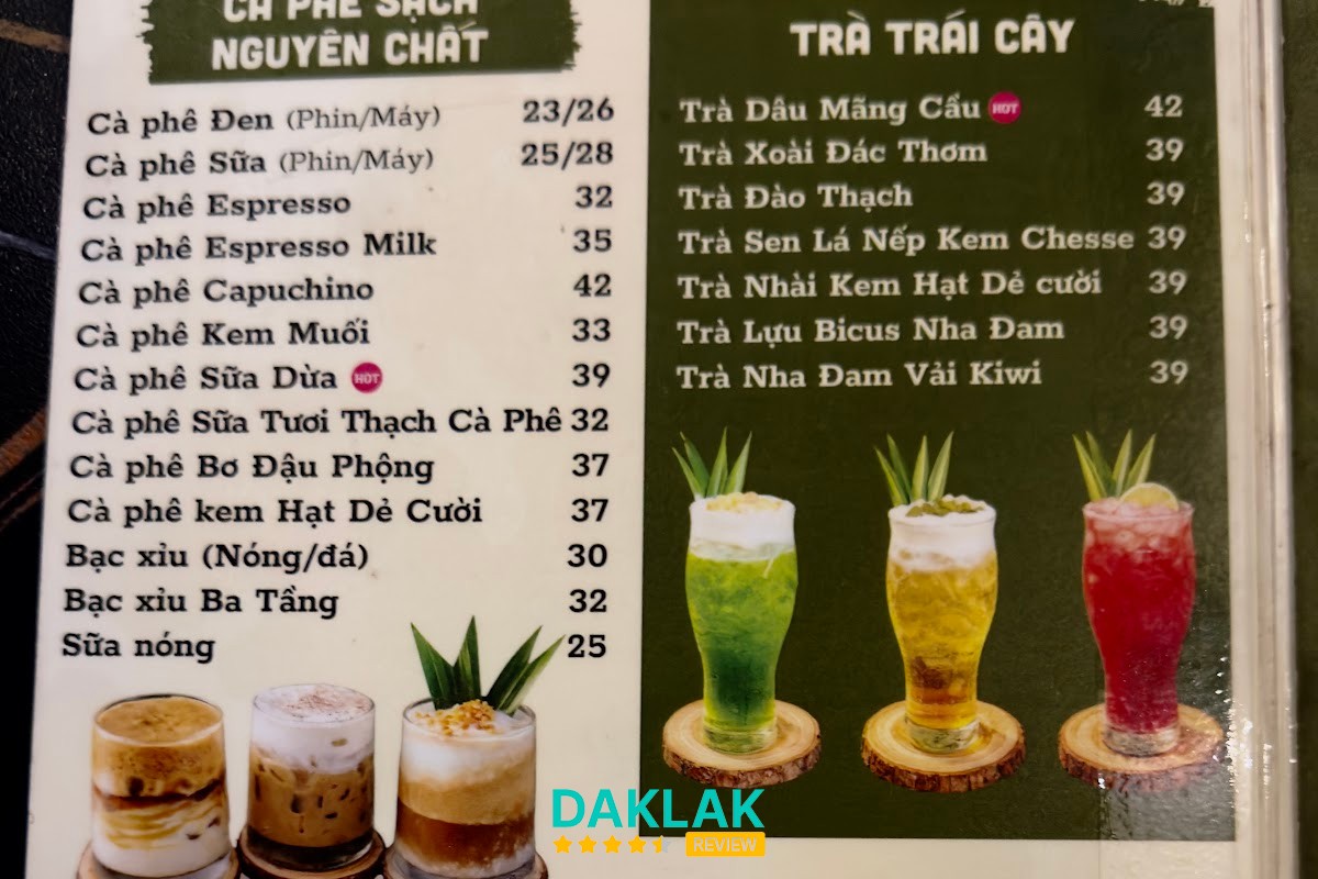 Không gian Coffee Phố Xanh