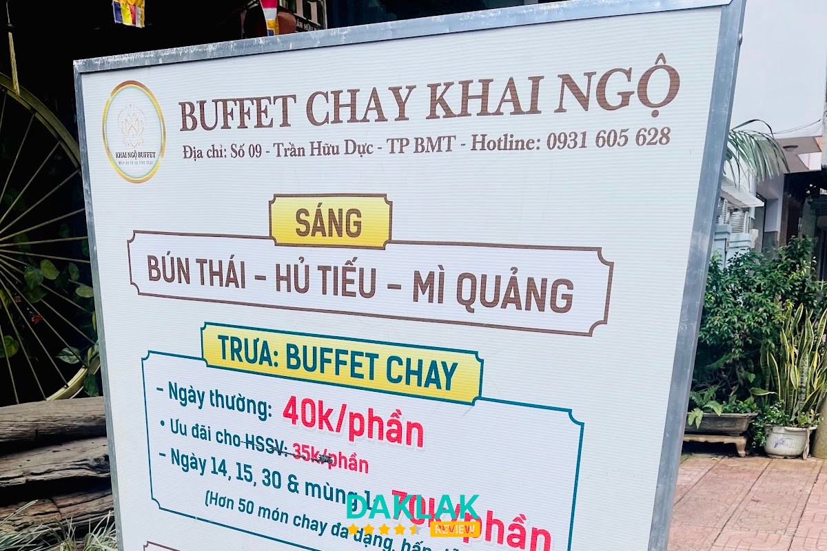 Món Buffet Chay Khai Ngộ