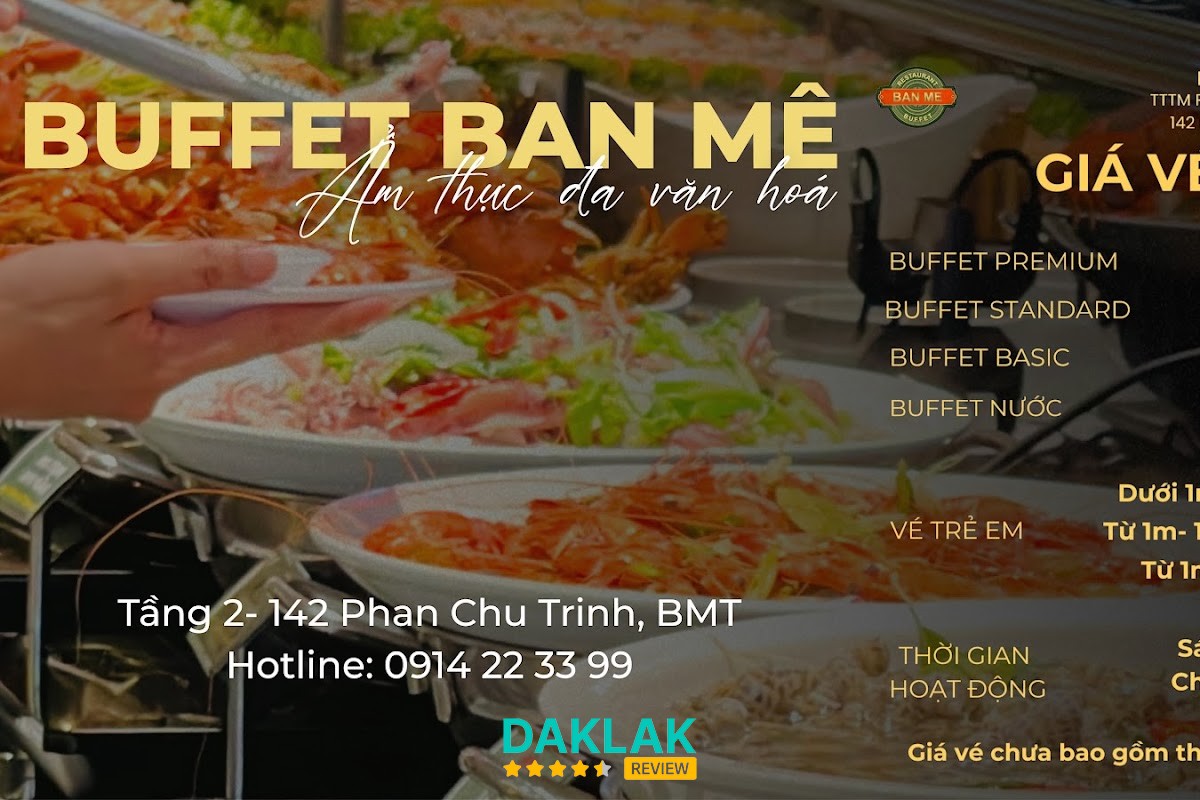 Quầy hải sản Buffet Ban Mê
