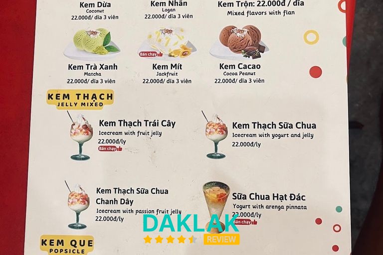 Kem nhãn tại Kem Quỳnh Mai