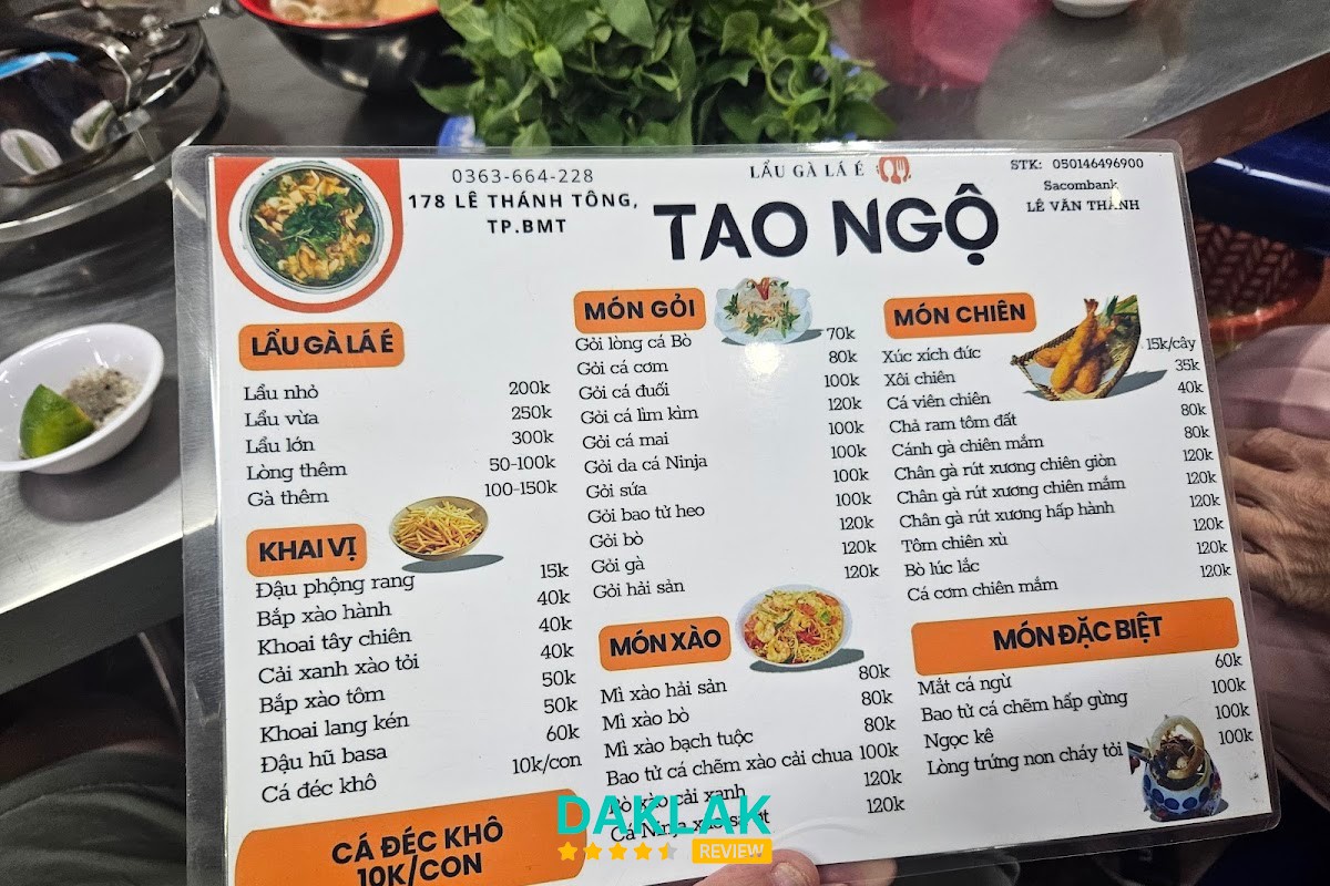 Nồi lẩu gà lá é Tao Ngộ
