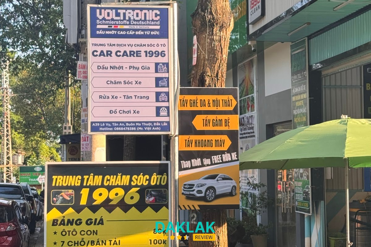 Khu vực rửa xe Trung Thành