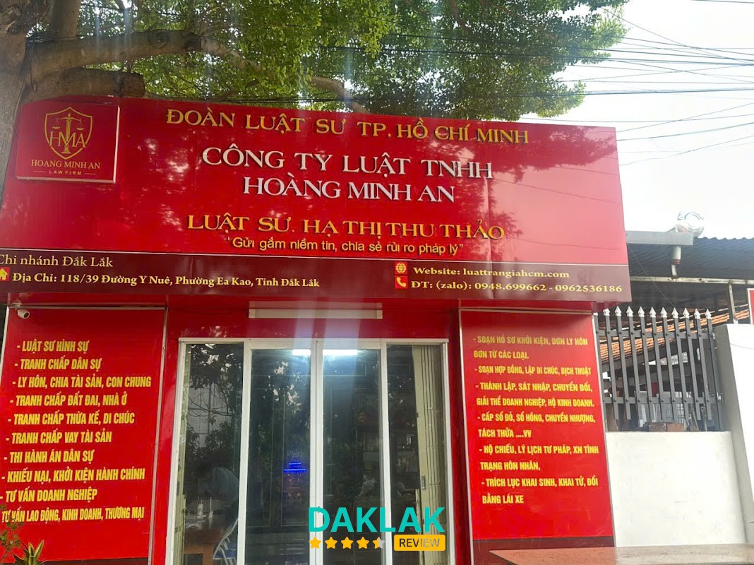 Công ty Luật TNHH Hoàng Minh An Đắk Lắk